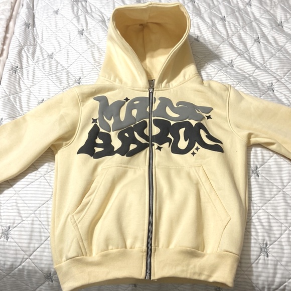 Exclusive Made havoc cream zip up hoodie - Picture 1 of 4
